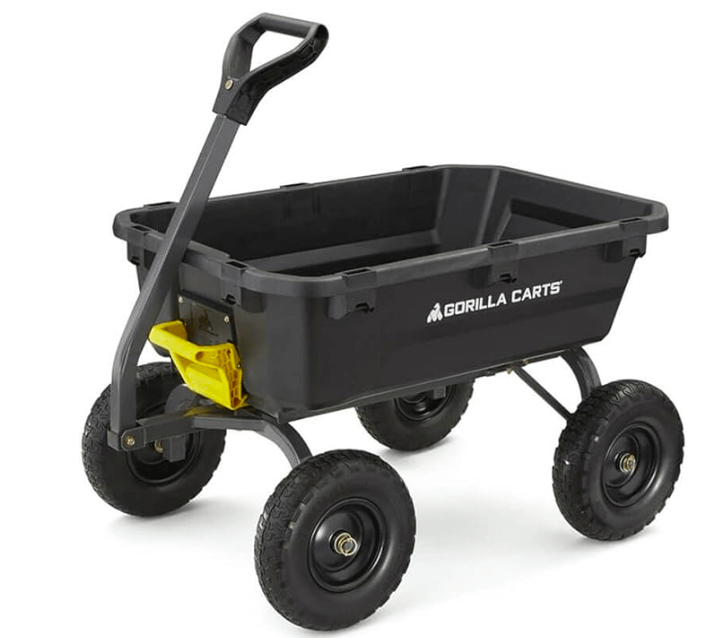 Gorilla Carts Heavy-Duty Poly Yard Dump Cart (7 cu ft / 1200 lb) – Top Overall Pick
