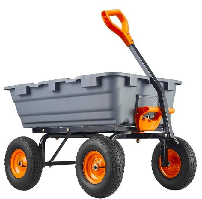 Garvee 800 lb Poly Garden Dump Cart – Best Rotating Handle Option
