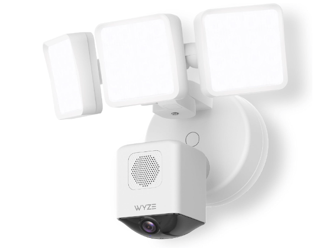 WYZE Floodlight Camera Pro, 3000-Lumen LEDs, 180° Wide View, 2K HD Outdoor Security Camera, Motion Detection, 105dB Siren, Cloud & Local Storage, Color Night Vision, Wired