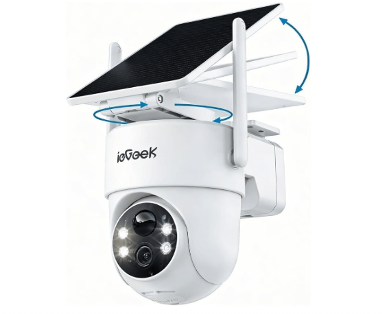 ieGeek Security Cameras Wireless Outdoor, 2K Camera for Home Security, IP66 Security Camera, 360° Outdoor Camera, Color Night Vision, AI Detection, 2-Way Audio, Alexa