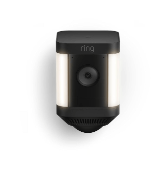 Ring Spotlight Cam Plus, Battery (newest model), Home or business security with HD video, Two-Way Talk, Color Night Vision, and Security Siren, Black