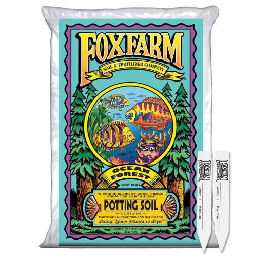 FoxFarm Ocean Forest Potting Soil with 2 Plant Tags, 1.5cu ft