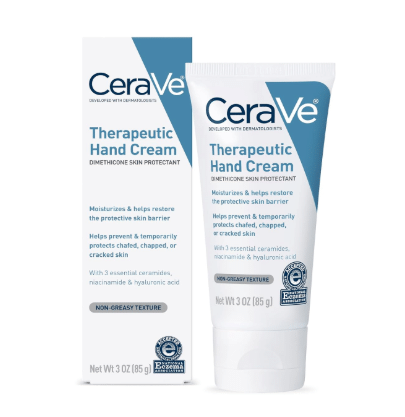 CeraVe Therapeutic Hand Cream, Hyaluronic Acid & Niacinamide Lotion, 3oz