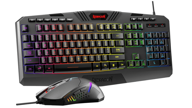 Redragon S101-3 PRO Gaming Keyboard and Mouse, RGB Backlit Programmable Keyboard Mouse with Software, Independent Macro Record Keys, Value Combo Set, New Update Versio
