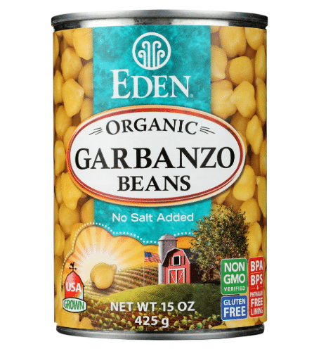 Eden Organic Garbanzo Beans, No Salt Added, 15-Ounce Cans (Pack of 12) ( Value Bulk Multi-pack)