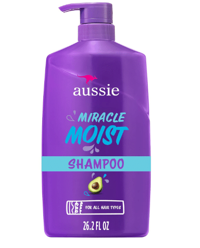 Aussie Miracle Moist Shampoo: Hydrating & Gentle Cleansing Treatment with Avocado & Jojoba Oil, 26.2 Fl Oz