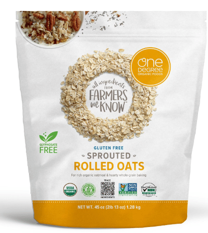 One Degree Organics Sprouted Rolled Oats, 45oz, 4-Pack
