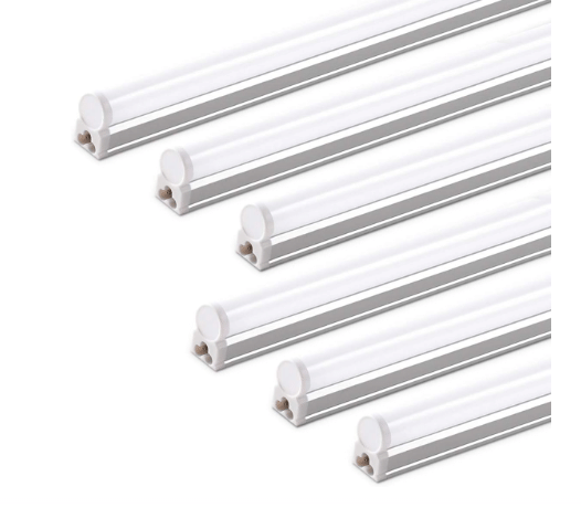 Barrina LED T5 Integrated Single Fixture, 4FT, 2200lm, 6500K 20W, 6 Packs 