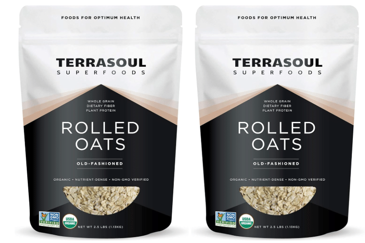 Terrasoul Superfoods Organic Rolled Oats, 2.5 lbs - Gluten-Free | Old-Fashioned | Whole Grain… (Pack of 2