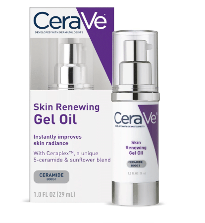CeraVe Skin Renewing Gel Oil, Hydrating Hyaluronic Acid Serum for Face, 1oz