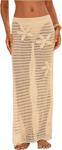 MakeMeChic Crochet Cover-Up Skirt