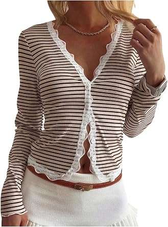 Milumia Women’s Button Up V-Neck Blouse