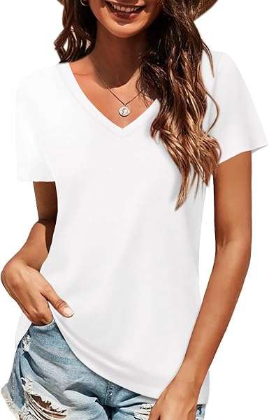 Whisper Cotton V-Neck Tee