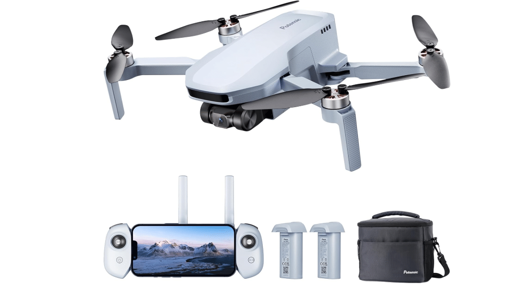 Potensic ATOM SE GPS Drone with 4K EIS Camera, Under 249g, 62 Mins Flight, 4KM FPV Transmission, Brushless Motor, Max Speed 16m/s, Auto Return, Lightweight...
