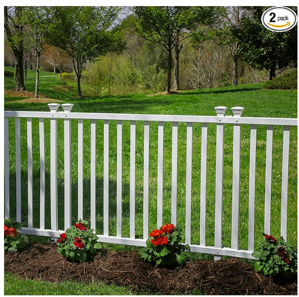 Zippity Baskenridge No-Dig Vinyl Fence — Best Decorative Option