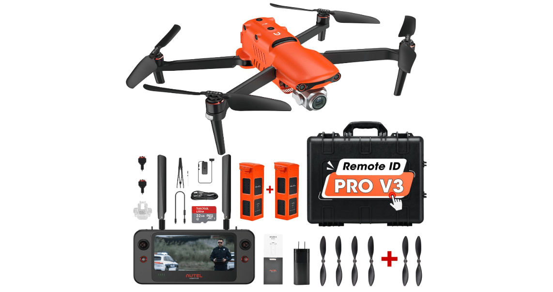 Autel Robotics EVO 2 Pro V3 w/Son-y 1" CMOS Sensor & 6K HDR Video | Moonlight Algorithm 2.0, Max ISO 44000,12-Bit DNG, 6.4" Smart Controller SE,... 