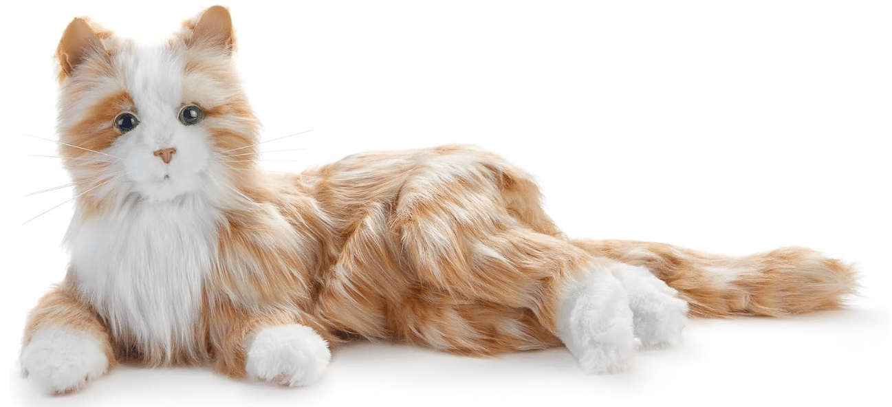 JOY FOR ALL Orange Tabby Cat Interactive Robotic Companion Pet | Realistic Lifelike Robotic Pet For Seniors, Responsive Movement, Soothing Purrs,...