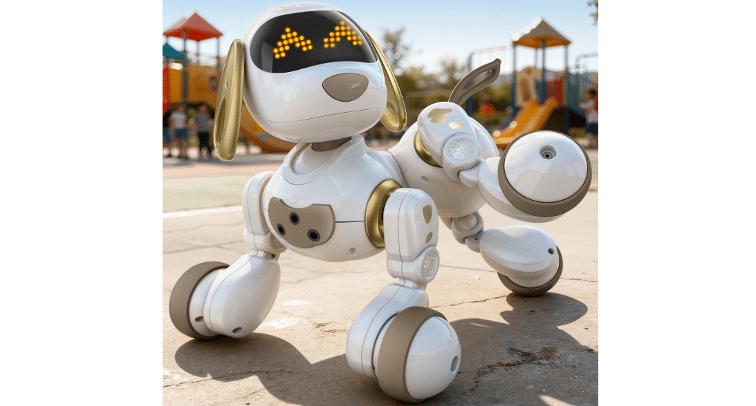 Ruko 18011 Smart Robot Dog, Interactive Puppy Pet with 30 LED Expressions | Programmable Robot Toy, 2.4GHz Remote & Gesture Control, Touch Sensor, with...