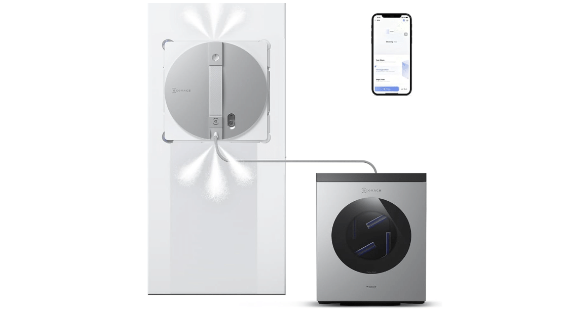 ECOVACS WINBOT W3 Omni Robot Window Cleaner with Auto-Clean & Multi-Functional Station, Win-SLAM 5.0 Smart Navigation, Intelligent Cleaning with Triple...
