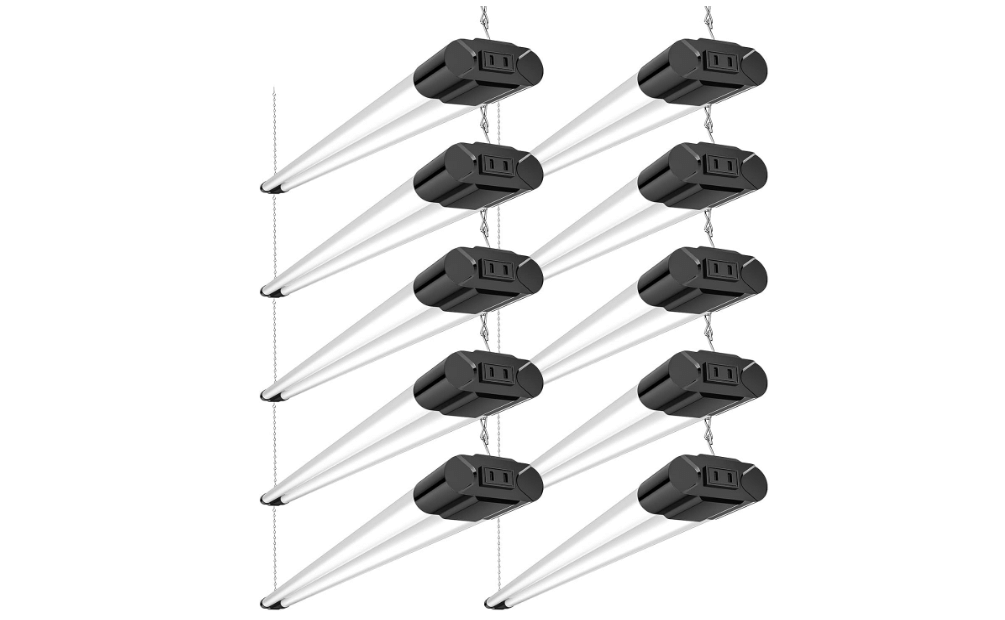 BBOUNDER 10 Pack 4FT LED Shop Light, 5000K, 40W=250W, Up to 4 Linkable | 48Inch Integrated Utility Fixture, Surface&Hanging Mount, Super Bright Shop...
