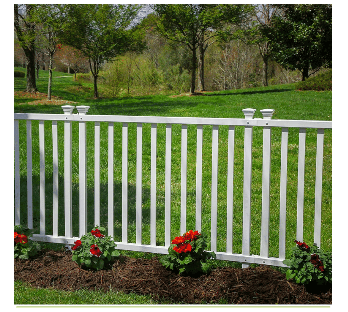 Zippity Outdoor Products Baskenridge / Madison No-Dig Vinyl Garden Fence