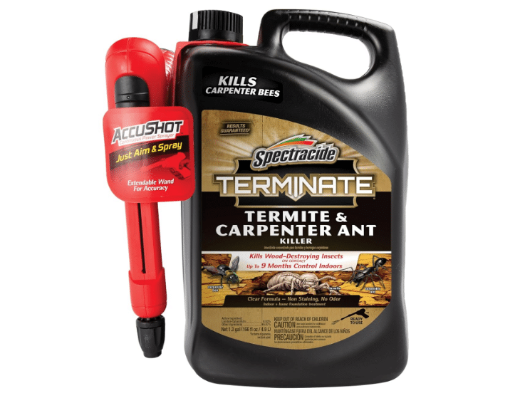 Spectracide Terminate Termite & Carpenter Ant Killer, 1.33 Gal, with AccuShot Sprayer, Indoor and Home Barrier Treatment, Kills Carpenter Ants, Bees and Other Insects on Contact, Stops Spiders