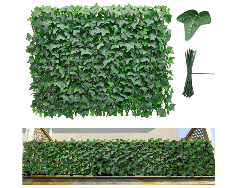 VEVOR / Vigoro Expandable Faux-Ivy & Natural Willow Trellis Garden Fence