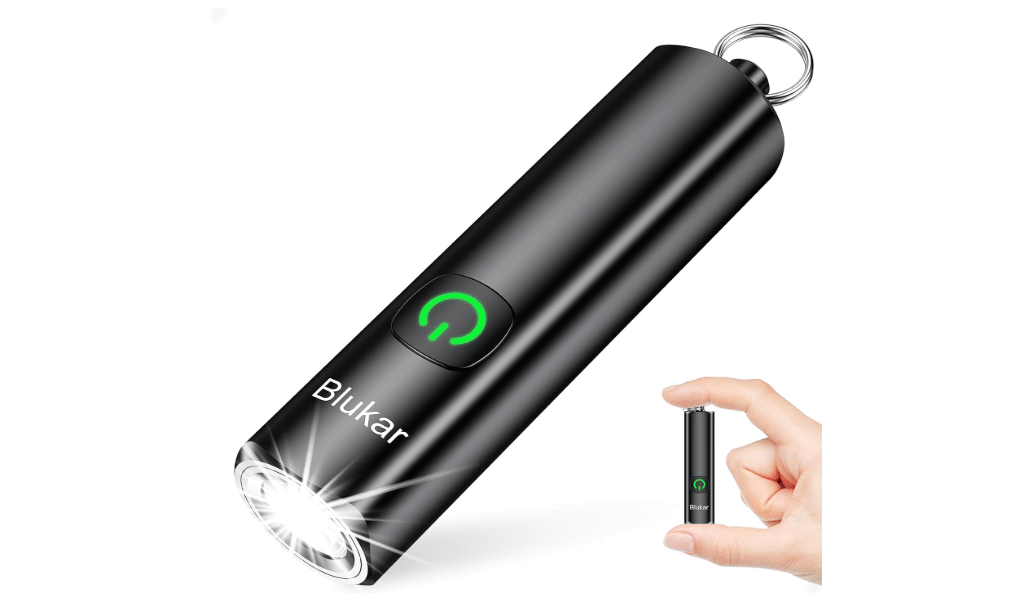 Blukar EDC Rechargeable Keychain Flashlight, 360L Mini Portable Flash Light | 3 Lighting Modes, Memory Function, Waterproof, Compact Pocket Light for...
