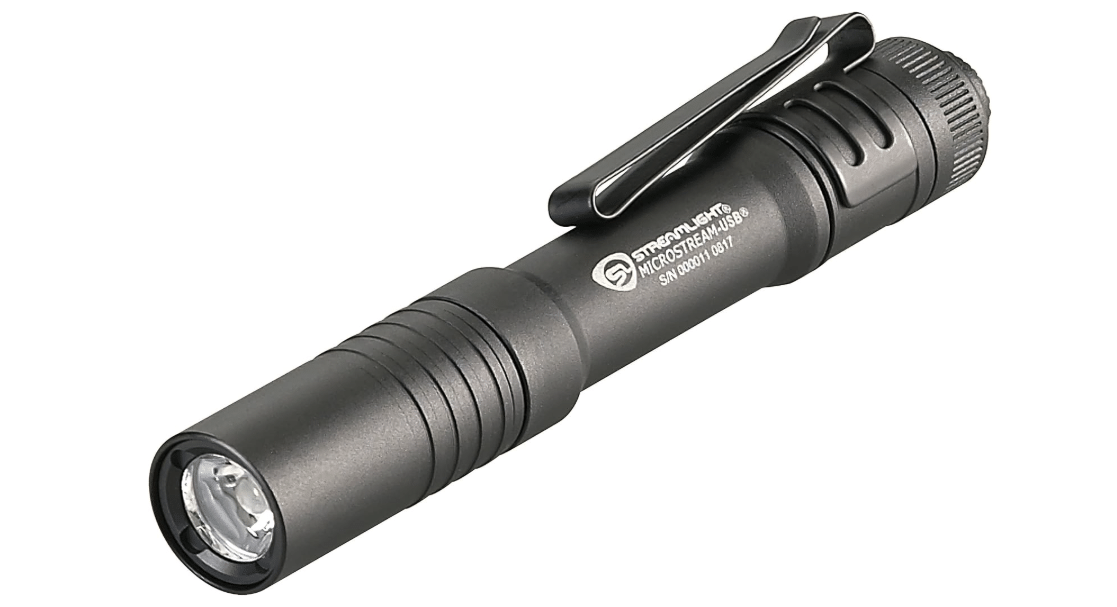 Streamlight 66601 MicroStream 250-Lumen 1,150-Candela Flashlight, Black | 250 lumens; 1,150 candela peak beam; USB rechargeable capable; multi-mode lighting...
