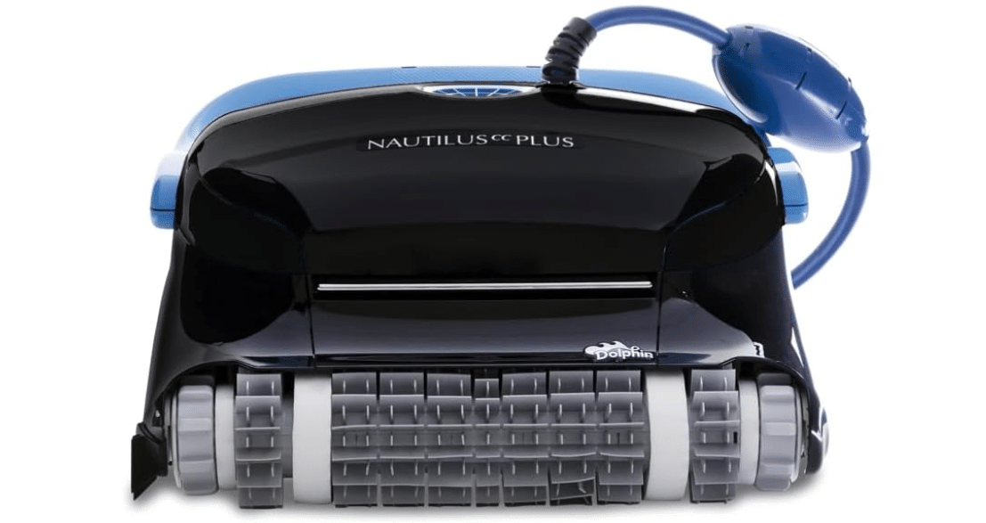 Dolphin Automatic Robotic Pool Vacuum Cleaner, Wall Climbing Scrubber Brush, Smart Navigation, Ideal for In-Ground Pools up to 40FT in Length - Nautilus CC Plus
