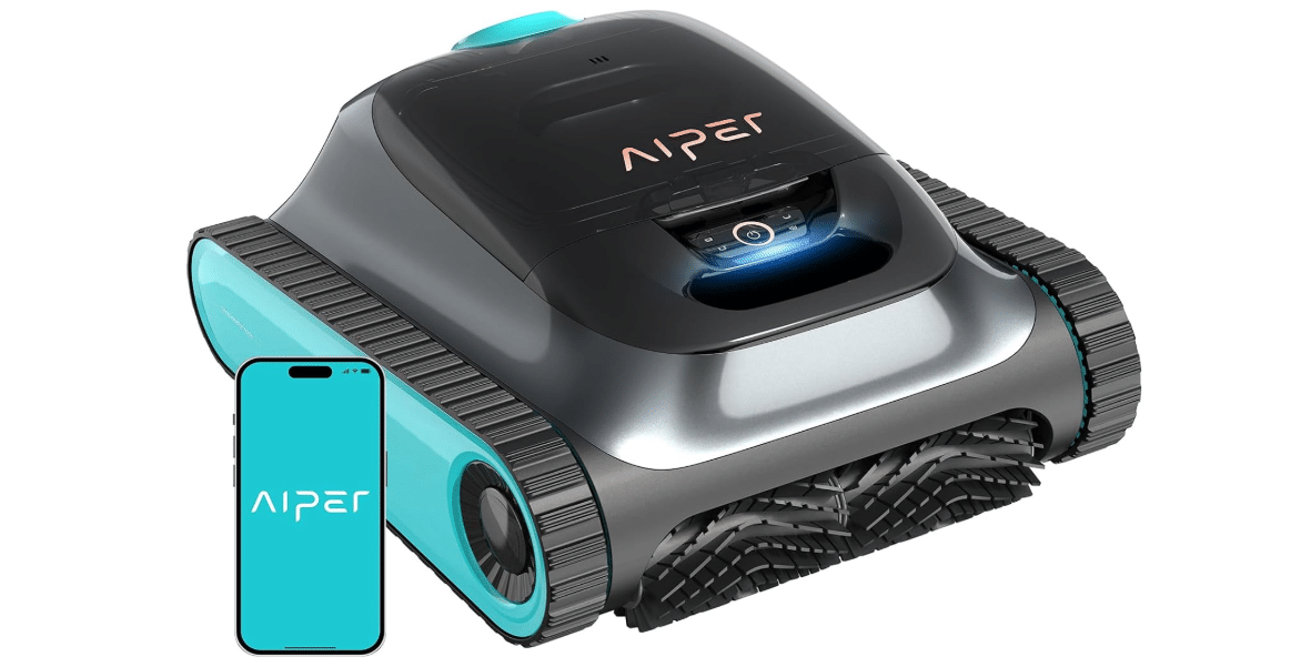 Aiper Scuba S1 2026 Robotic Pool Cleaner,Floor/Wall/Waterline/Shallow Area Cleaning, Double Filtration, Adaptive Navigation, High-Precision Sensors, App...
