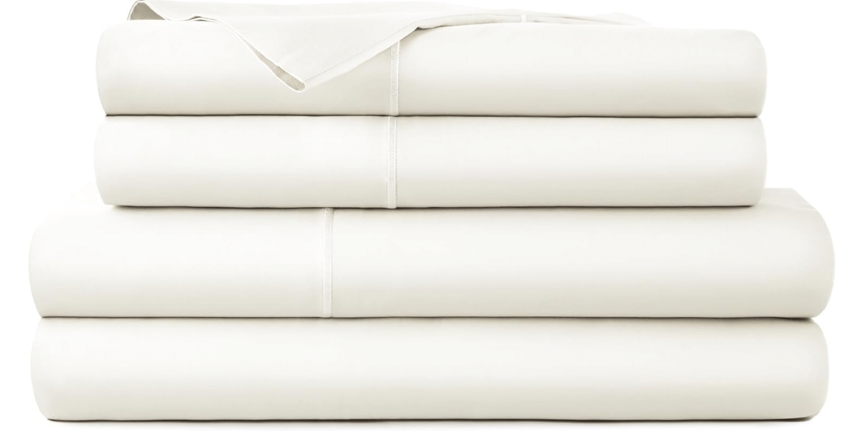 Whisper Organics 100% Organic Cotton Bed Sheets with Deep Pocket 4 Pc. Set