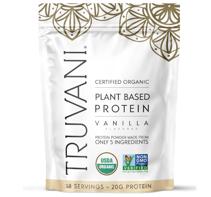 Truvani Organic Plant Based Protein Powder | Vanilla | 18 Servings