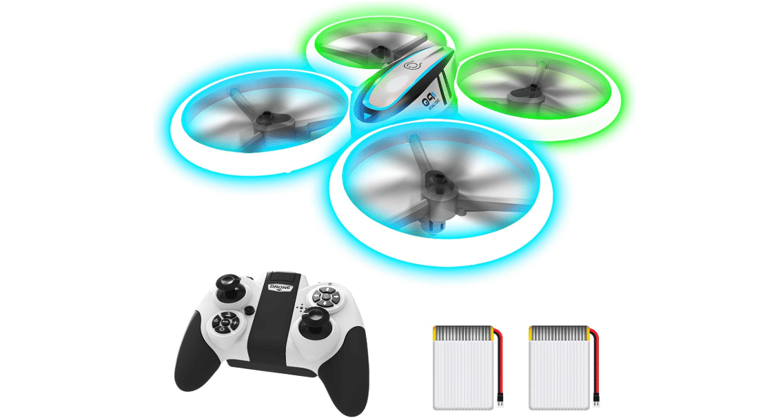 Q9s Drones for Kids,RC Drone with Altitude Hold and Headless Mode,Quadcopter with Blue&Green Light,Propeller Full Protect,2 Batteries and Remote Control...