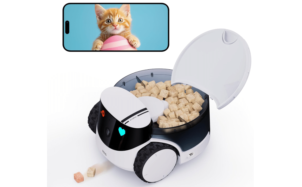 Enabot EBO ROLA PetPal Mobile 2.5K Pet Camera Robot with Treat Dispenser | Whole-Home Mobility, Two-Way Talk, Night Vision, Auto-Recharge, Interchangeable...