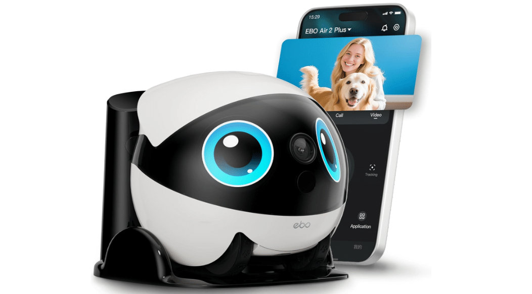 Enabot EBO Air 2 Plus Robot Camera: Coding & AI Conversation (GPT & Gemini) | Remote Family Care, Whole-Home Mobility, 3K Camera, Two-Way Video,...