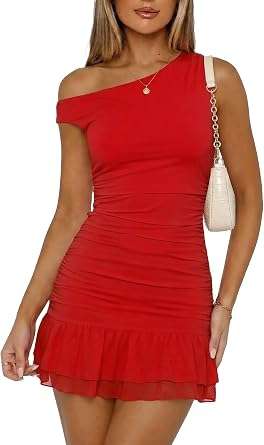 The Flirty Confidence Booster: Kaimilan Ruched Mesh Bodycon Mini Dress
