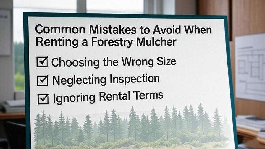 Checklist of common mistakes to avoid when renting a forestry mulcher, like improper equipment size and neglecting inspections.