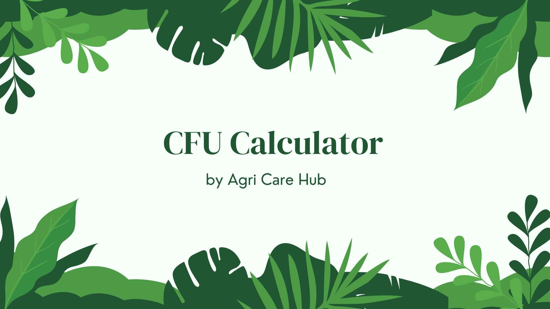 CFU Calculator: Accurate Microbial Testing Tool