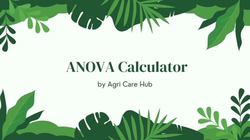 ANOVA Calculator