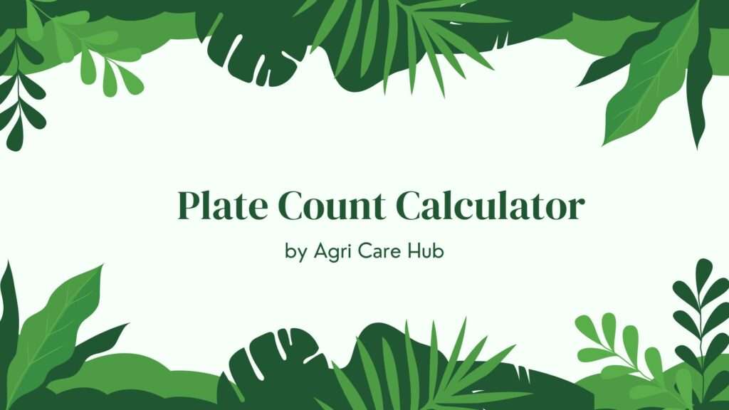 Plate Count Calculator