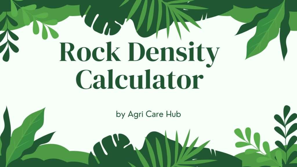 Rock Density Calculator