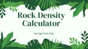 Rock Density Calculator