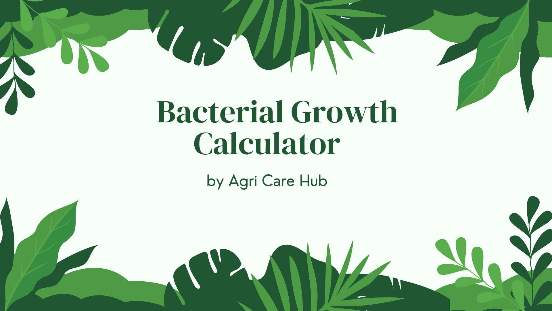 Bacterial Growth Calculator Accurate Microbial Tool