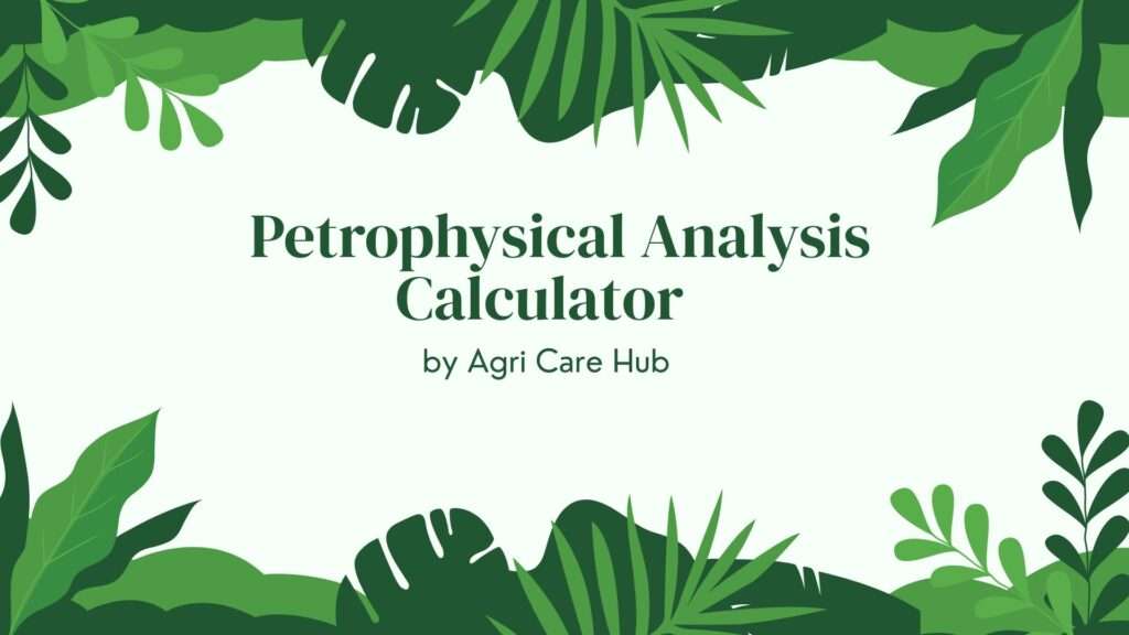 Petrophysical Analysis Calculator