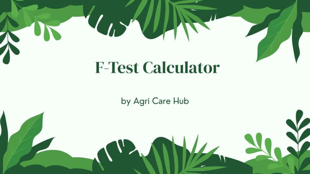 F-Test Calculator