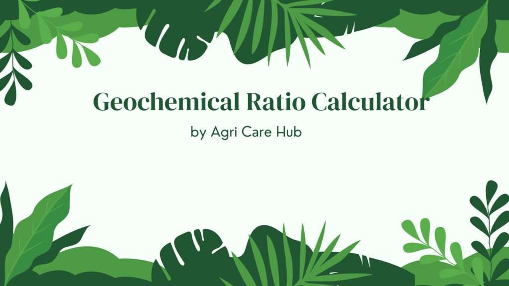 Geochemical Ratio Calculator
