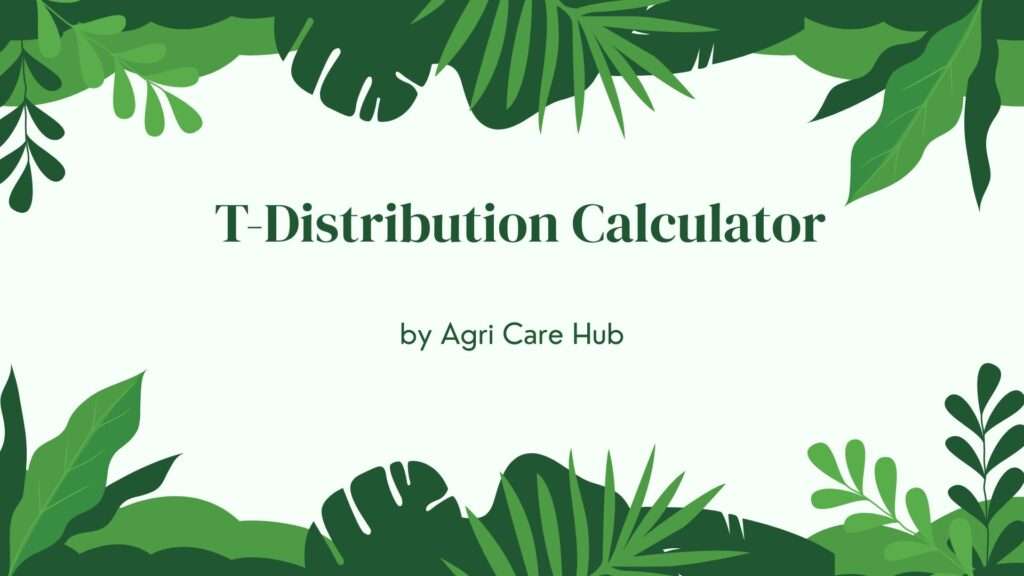 T-Distribution Calculator