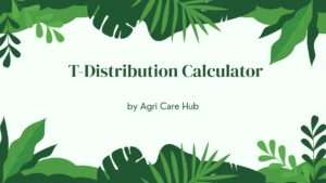 T-Distribution Calculator