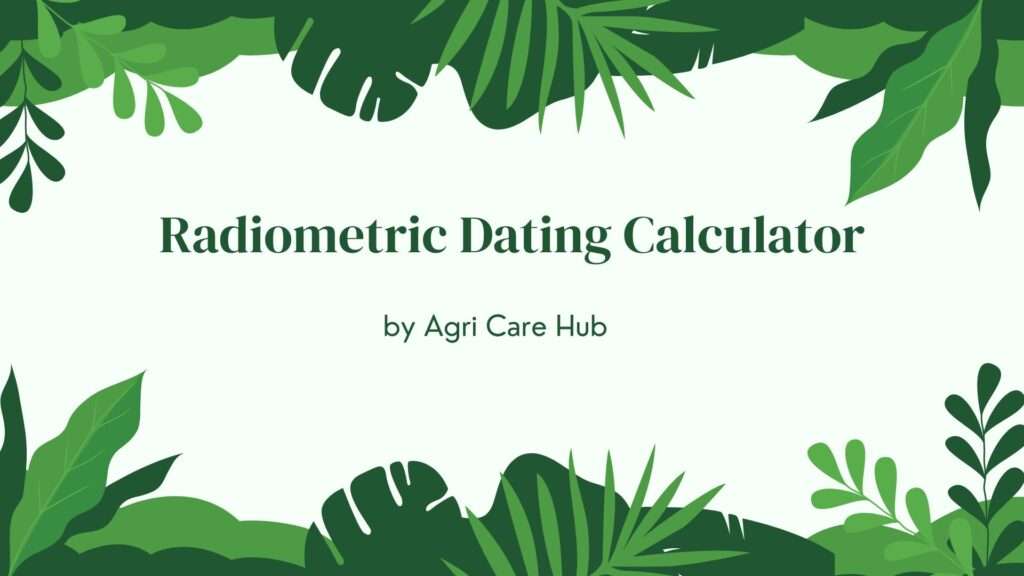 Radiometric Dating Calculator